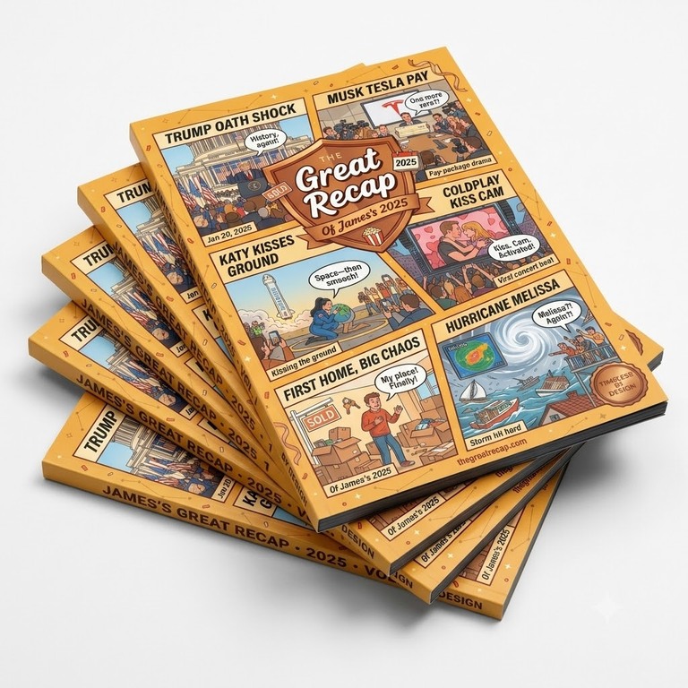 Stack of Maya's First Year recap books